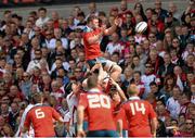 9 May 2015; Donnacha Ryan, Munster, takes the ball in the lineout. Guinness PRO12, Round 21, Ulster v Munster. Kingspan Stadium, Ravenhill Park, Belfast. Picture credit: Oliver McVeigh / SPORTSFILE