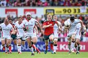 9 May 2015; Keith Earls, Munster, in action against Rory Best, Ulster. Guinness PRO12, Round 21, Ulster v Munster. Kingspan Stadium, Ravenhill Park, Belfast. Picture credit: Ramsey Cardy / SPORTSFILE