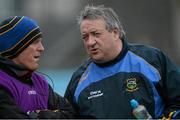 2 May 2015; Tipperary manager Tommy Toomey, right, consults with his selector Michael McGeehan. EirGrid GAA All-Ireland U21 Football Championship Final, Tipperary v Tyrone. Parnell Park, Dublin. Picture credit: Oliver McVeigh / SPORTSFILE