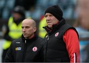2 May 2015; Tyrone manager Feargal Logan, right, with Martin McGirr, Performance Analyst, Tyrone GAA. EirGrid GAA All-Ireland U21 Football Championship Final, Tipperary v Tyrone. Parnell Park, Dublin. Picture credit: Oliver McVeigh / SPORTSFILE