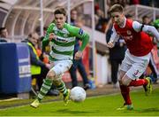 11 May 2015; Ian Bermingham, St Patrick's Athletic, in action against Brandon Miele, Shamrock Rovers. SSE Airtricity League Premier Division, St Patrick's Athletic v Shamrock Rovers. Richmond Park, Dublin. Picture credit: Sam Barnes / SPORTSFILE