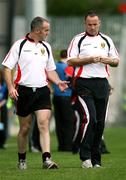 14 June 2008; Down managers Sean O'Hare, left, and Paul McShane. Ulster Ladies Football Championship Semi-Final, Down v Tyrone, Pairc Esler, Newry, Co. Down. Picture credit: Oliver McVeigh / SPORTSFILE