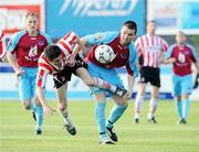 20 June 2008; Brian Shelly, Drogheda United, in action against Gareth McGlynn, Derry City. eircom league Premier Division, Drogheda United v Derry City, United Park, Drogheda, Co. Louth. Picture credit: Matt Browne / SPORTSFILE