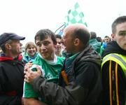 21 June 2008; Shane McCabe, Fermanagh, mobbed by supporters after the game. Ulster GAA Senior Football Championship Semi Final, Derry v Fermanagh, Healy Park, Omagh, Co. Tyrone. Picture credit: Oliver McVeigh / SPORTSFILE
