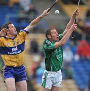 22 June 2008; Ciaran Carey, Limerick, in action against Padraig Chaplin, Clare. Munster Intermediate Hurling Championship Semi-Final, Limerick v Clare, Semple Stadium, Thurles, Co. Tipperary. Picture credit: Brendan Moran / SPORTSFILE