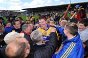 22 June 2008; Niall Gilligan, Clare, is congratulated by supporters after victory over Limerick. GAA Hurling Munster Senior Championship Semi-Final, Limerick v Clare, Semple Stadium, Thurles, Co. Tipperary. Picture credit: Brendan Moran / SPORTSFILE