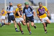 22 June 2008; John Kelly, Dublin, in action against Eoin Quigley, left, and Darren Stamp, Wexford. GAA Hurling Leinster Senior Championship Semi-Final Replay, Dublin  v Wexford, Croke Park, Dublin. Picture credit: Brian Lawless / SPORTSFILE