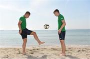 12 May 2015; Republic of Ireland players Joshua Barrett, left, and Jamie Aherne at the Sunset Resort hotel, Pomorie, Bulgaria. Picture credit: Pat Murphy / SPORTSFILE