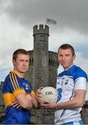 11 May 2015; In attendance at the 2015 Munster GAA Senior Championships Launch are footballers Brian Fox, left, Tipperary, and Thomas O'Gorman, Waterford. Blackrock Castle, Blackrock, Cork. Picture credit: Brendan Moran / SPORTSFILE