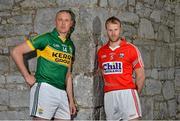 11 May 2015; In attendance at the 2015 Munster GAA Senior Championships Launch are footballersn Kieran Donaghy, left, Kerry, and Michael Shields, Cork. Blackrock Castle, Blackrock, Cork. Picture credit: Brendan Moran / SPORTSFILE