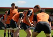 12 May 2015; Munster players including Donncha O'Callaghan during lineout practice at squad training. Irish Independent Park, Cork. Picture credit: Diarmuid Greene / SPORTSFILE