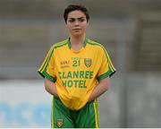 9 May 2015; Rose Boyle, Donegal, dejected after the game. TESCO HomeGrown Ladies National Football League, Division 2 Final, Armagh v Donegal. Parnell Park, Dublin. Picture credit: Piaras Ó Mídheach / SPORTSFILE