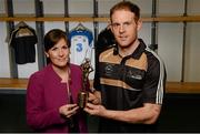 13 May 2015; The GAA/GPA All-Stars sponsored by Opel are delighted to announce Senan Kilbride, Roscommon, and Kevin Moran, Waterford, as the Opel Players of the Month in football and hurling respectively. Kevin Moran, Waterford, was presented with his GAA / GPA Opel Player of the Month Award by Laura Condron, Senior Brand and PR Manager, Opel Ireland. Croke Park, Dublin. Picture credit: Piaras Ó Mídheach / SPORTSFILE