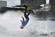 13 May 2015; Irish pro-wakeboarder David O’Caoimh, pictured at Wakedock, Grand Canal Dock, ahead of this weekend’s Waterways Ireland Docklands Summer Festival 2015. Organised by the Docklands Business Forum, the festival will take place in Grand Canal Dock across the 16th & 17th May. Grand Canal Dock, Dublin. Picture credit: Ramsey Cardy / SPORTSFILE