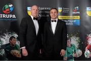 13 May 2015; In attendance at the Hibernia College IRUPA Rugby Player Awards 2015 are Munster and Ireland's Paul O'Connell and Ulster and Ireland's Tommy Bowe. Burlington Hotel, Dublin. Picture credit: Brendan Moran / SPORTSFILE