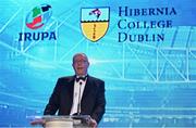 13 May 2015; Speaking at the Hibernia College IRUPA Rugby Player Awards 2015 is  David Carpenter, CEO, Hibernia College. Burlington Hotel, Dublin. Picture credit: Brendan Moran / SPORTSFILE