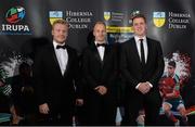 13 May 2015; In attendance at the Hibernia College IRUPA Rugby Player Awards 2015 are, Ulster players, from left, Stuart Olding, Michael Heaney and Craig Gilroy. Burlington Hotel, Dublin. Picture credit: Brendan Moran / SPORTSFILE