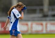 9 May 2015; Megan Dunford, Waterford, dejected after the game. TESCO HomeGrown Ladies National Football League, Division 3 Final, Waterford v Sligo. Parnell Park, Dublin. Picture credit: Piaras Ó Mídheach / SPORTSFILE