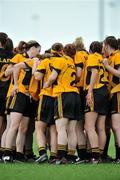 31 May 2008; The Ulster team form a huddle before the game. Ladies Football Interprovincial Football tournament final, Munster v Ulster, Pairc Chiarain, Athlone, Co. Westmeath. Picture credit: Stephen McCarthy / SPORTSFILE