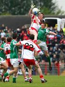 21 June 2008; Joe Diver, Derry, in action against Mark Murphy, Fermanagh. Ulster GAA Senior Football Championship Semi Final, Derry v Fermanagh, Healy Park, Omagh, Co. Tyrone. Picture credit: Oliver McVeigh / SPORTSFILE