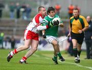 21 June 2008; Shane McCabe, Fermanagh, in action against Niall McCusker, Derry. Ulster GAA Senior Football Championship Semi Final, Derry v Fermanagh, Healy Park, Omagh, Co. Tyrone. Picture credit: Oliver McVeigh / SPORTSFILE