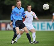 24 June 2008; Ronan Finn, UCD, in action against Stephen McCrossan, Monaghan United. FAI Ford Cup Third Round Replay, UCD v Monaghan United, Belfield Bowl, University College Dublin, Dublin. Picture credit: David Maher / SPORTSFILE