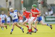 25 June 2008; William Egan, Cork, in action against Cormac Curran, Waterford. ESB Munster Minor Hurling Championship semi-final, Waterford v Cork, Walsh Park, Co. Waterford. Picture credit: Matt Browne / SPORTSFILE