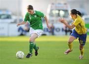 25 June 2008; Katie Taylor, Republic of Ireland, in action against Therese Suogran, Sweden. UEFA Women's European Championship Qualifier, Group 2, Republic of Ireland v Sweden, Carlisle Grounds, Bray, Co. Wicklow. Picture credit: Stephen McCarthy / SPORTSFILE