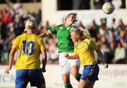 25 June 2008; Ciara Grant, Republic of Ireland, in action against Frida Ostberg, Sweden. UEFA Women's European Championship Qualifier, Group 2, Republic of Ireland v Sweden, Carlisle Grounds, Bray, Co. Wicklow. Picture credit: Stephen McCarthy / SPORTSFILE