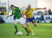 25 June 2008; Katie Taylor, Republic of Ireland, in action against Nilla Fischer, Sweden. UEFA Women's European Championship Qualifier, Group 2, Republic of Ireland v Sweden, Carlisle Grounds, Bray, Co. Wicklow. Picture credit: Stephen McCarthy / SPORTSFILE