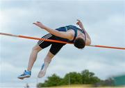 14 May 2015; Brian Finn, Carrick-On-Shannon CS, Summerhill, Co. Leitrim, during the boys intermediate high jump event at the GloHealth Connacht Schools Track and Field Championships. Athlone IT, Athlone, Co. Westmeath. Picture credit: Sam Barnes / SPORTSFILE