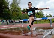 14 May 2015; Michael Seoighe, SM Tourmakeady, Co. Mayo, in action during the Senior Boys 2000m Steeplechase event at the GloHealth Connacht Schools Track and Field Championships. Athlone IT, Athlone, Co. Westmeath. Picture credit: Sam Barnes / SPORTSFILE