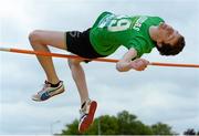 14 May 2015; Jerry Keary, St Raphaels, Loughrea, Co. Galway, during the boys intermediate high jump event at the GloHealth Connacht Schools Track and Field Championships. Athlone IT, Athlone, Co. Westmeath. Picture credit: Sam Barnes / SPORTSFILE