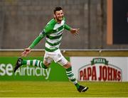15 May 2015; Gavin Brennan, Shamrock Rovers, celebrates after scoring his side's first goal. SSE Airtricity League, Premier Division, Shamrock Rovers v Longford Town. Tallaght Stadium, Tallaght, Co. Dublin. Picture credit: David Maher / SPORTSFILE
