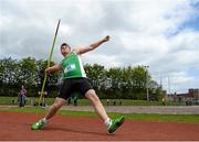 16 May 2015; Bobby Smith, Bandon GS, Bandon, Co. Cork during the Boys Senior Javelin at the GloHealth Munster Schools Track and Field Championships. Cork CIT, Cork. Picture credit: Sam Barnes / SPORTSFILE