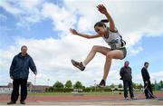 16 May 2015; Christine McCarthy, Pobalscoil Inbhear Scéine, Kenmare, Co. Kerry , during the Junior Girls Long Jump at the GloHealth Munster Schools Track and Field Championships. Cork CIT, Cork. Picture credit: Sam Barnes / SPORTSFILE