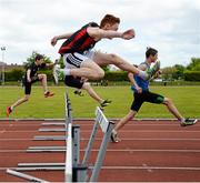 16 May 2015; A general View of the action from the Boys Junior 80m Hurdles at the GloHealth Munster Schools Track and Field Championships. Cork CIT, Cork. Picture credit: Sam Barnes / SPORTSFILE