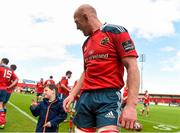 16 May 2015; Paddy O'Connell along with his dad Paul O'Connell, has a little celebratory dance after the game. Guinness PRO12, Round 22, Munster v Newport Gwent Dragons. Irish Independent Park, Cork. Picture credit: Diarmuid Greene / SPORTSFILE