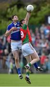 16 May 2015; Darragh Foley, Carlow, in action against Brendan Quigley, Laois. Leinster GAA Football Senior Championship, Round 1, Carlow v Laois, Netwatch Cullen Park, Carlow. Picture credit: Matt Browne / SPORTSFILE