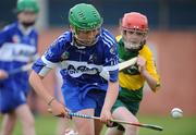 22 June 2008; Lauren McCann, Clonad, Co. Laois, in action against Jessica Fitzell, Kerry. Feile na nGael Camogie Finals - Division 4 Final, Kerry v Clonad, Portlaoise GAA club, O'Moore Park, Portlaoise, Co. Laois. Picture credit: Matt Browne / SPORTSFILE
