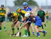 22 June 2008; Rachel McElligott and Ashling Mangan, Kerry, in action against Rachael Cross and Orla, Clonad, Co. Laois. Feile na nGael Camogie Finals - Division 4 Final, Kerry v Clonad, Portlaoise GAA Club, Portlaoise, Laois. Picture credit: Matt Browne / SPORTSFILE