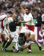20 October 2007; Nick Easter, England, is tackled by Jaque Fourie, South Africa. Rugby World Cup Final, South Africa v England, Stade de France, Paris. Picture credit; Paul Thomas / SPORTSFILE