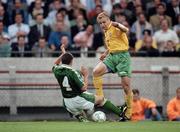 20 August 1997; Roy Keane, Republic of Ireland, in action against Lithuania. Republic of Ireland v Lithuania, World Cup qualifier, Group X, Lansdowne Road, Dublin. Picture credit; Brendan Moran / SPORTSFILE