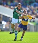 22 June 2008; Ollie Moran, Limerick, in action against Brian O'Connell, Clare. GAA Hurling Munster Senior Championship Semi-Final, Limerick v Clare, Semple Stadium, Thurles, Co. Tipperary. Picture credit: Brendan Moran / SPORTSFILE