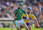 22 June 2008; Sean O'Connor, Limerick, in action against Gerry O'Grady, Clare. GAA Hurling Munster Senior Championship Semi-Final, Limerick v Clare, Semple Stadium, Thurles, Co. Tipperary. Picture credit: Brendan Moran / SPORTSFILE