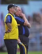 22 June 2008; Clare manager Mike McNamara with selector Ollie Baker, left, during the game. GAA Hurling Munster Senior Championship Semi-Final, Limerick v Clare, Semple Stadium, Thurles, Co. Tipperary. Picture credit: Brendan Moran / SPORTSFILE