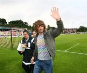 27 June 2008; Celtic bound, ex Derry City player, Paddy McCourt, waves goodbye to the fans during half-time. eircom league Premier Division, Derry City v St Patrick's Athletic, Brandywell, Derry. Picture credit: Oliver McVeigh / SPORTSFILE