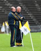 28 June 2008; Antrim joint managers Terence 'Sambo' McNaughton, left, and Dominic McKinley look on from the sideline. All-Ireland Senior Championship Qualifier, Round 1, Antrim v Galway, Casement Park, Belfast, Co. Antrim. Picture credit: Oliver McVeigh / SPORTSFILE