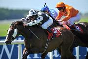 29 June 2008; Settigano, with Seamie Heffernan up, 2, on their way to winning the Ladbrokes.com Handicap from Slam Dunk with Johnny Murtagh, 8, and Ridge Boy with Willie Supple. Curragh Racecourse, Co. Kildare. Picture credit:Matt Browne / SPORTSFILE