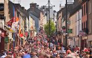 29 June 2008; Supporters walking down Fermanagh Street, Clones, Co. Monaghan, before the game between Down and Armagh. GAA Football Ulster Senior Championship Semi-Final, Down v Armagh, St Tighearnach's Park, Clones, Co. Monaghan. Picture credit: David Maher / SPORTSFILE